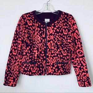 GAP Leopard Print Cropped Jacket
